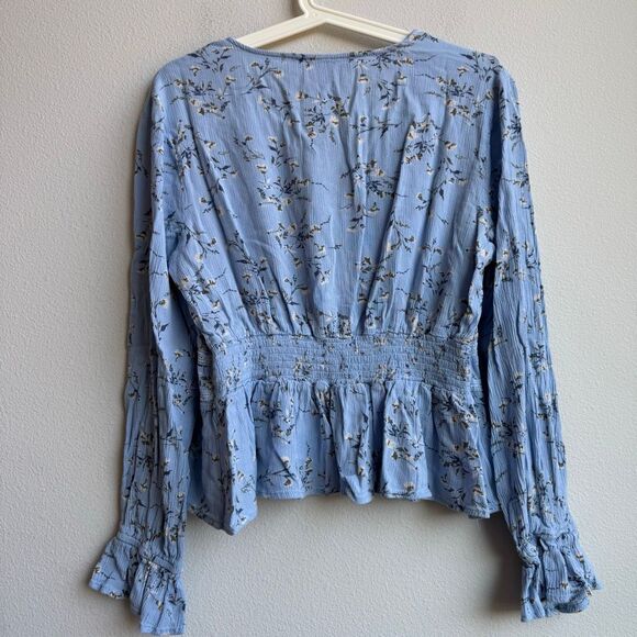 $5/$25 American Rag Floral Romantic Corset Boho Flutter Sleeve Blouse Large - Picture 4 of 4